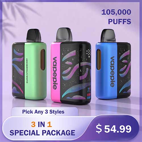 🔥Vapepie 105k Puffs 3 in 1 Value Package🔥