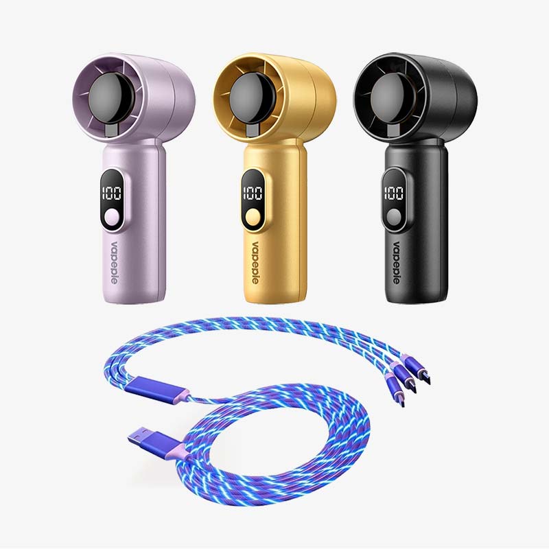 3 Fans and 1 Charging Cable | U.S. Warehouse