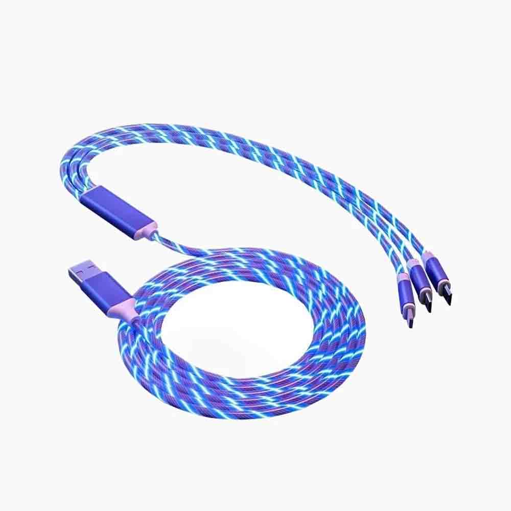 Vapepie 3-in-1 LED Flow Light Charging Cable | U.S. Warehouse