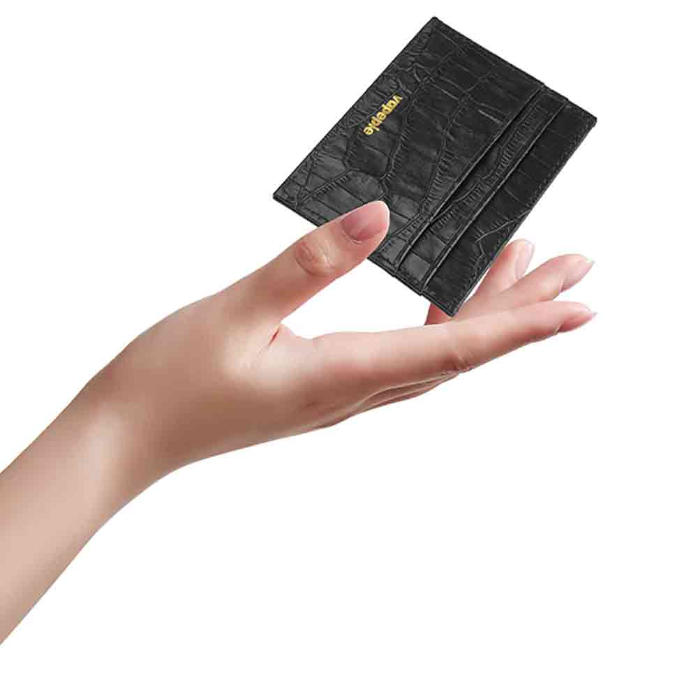 Vapepie Crocodile Leather Card Holder | U.S. Warehouse