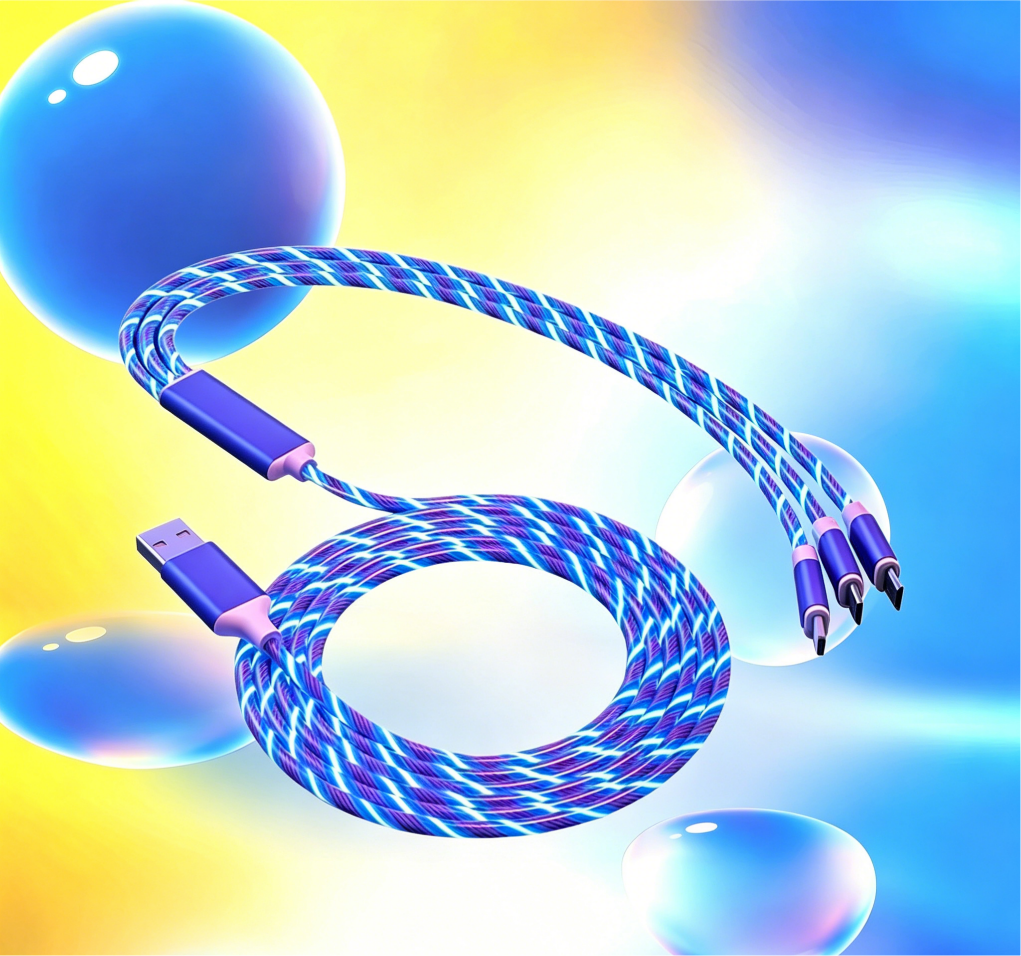 Vapepie 3-in-1 Schnellladekabel Mit Led-Beleuchtung