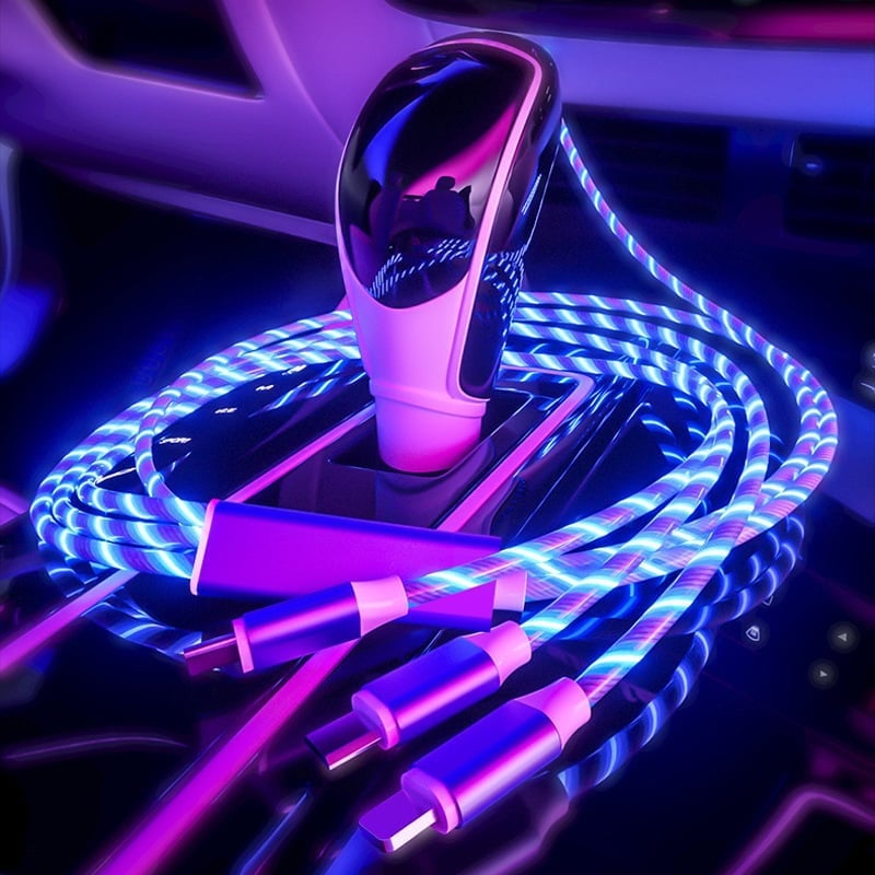 VAPEPIE – 3-in-1 LED Flow Light Charging Cable