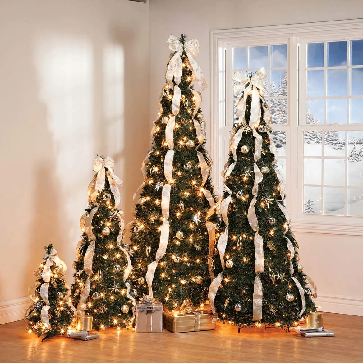 🎅Árbol de Navidad emergente con luces y decoraciones🎄Árbol de Navidad plegable con luces🎄Árbol de Navidad predecorado con luces