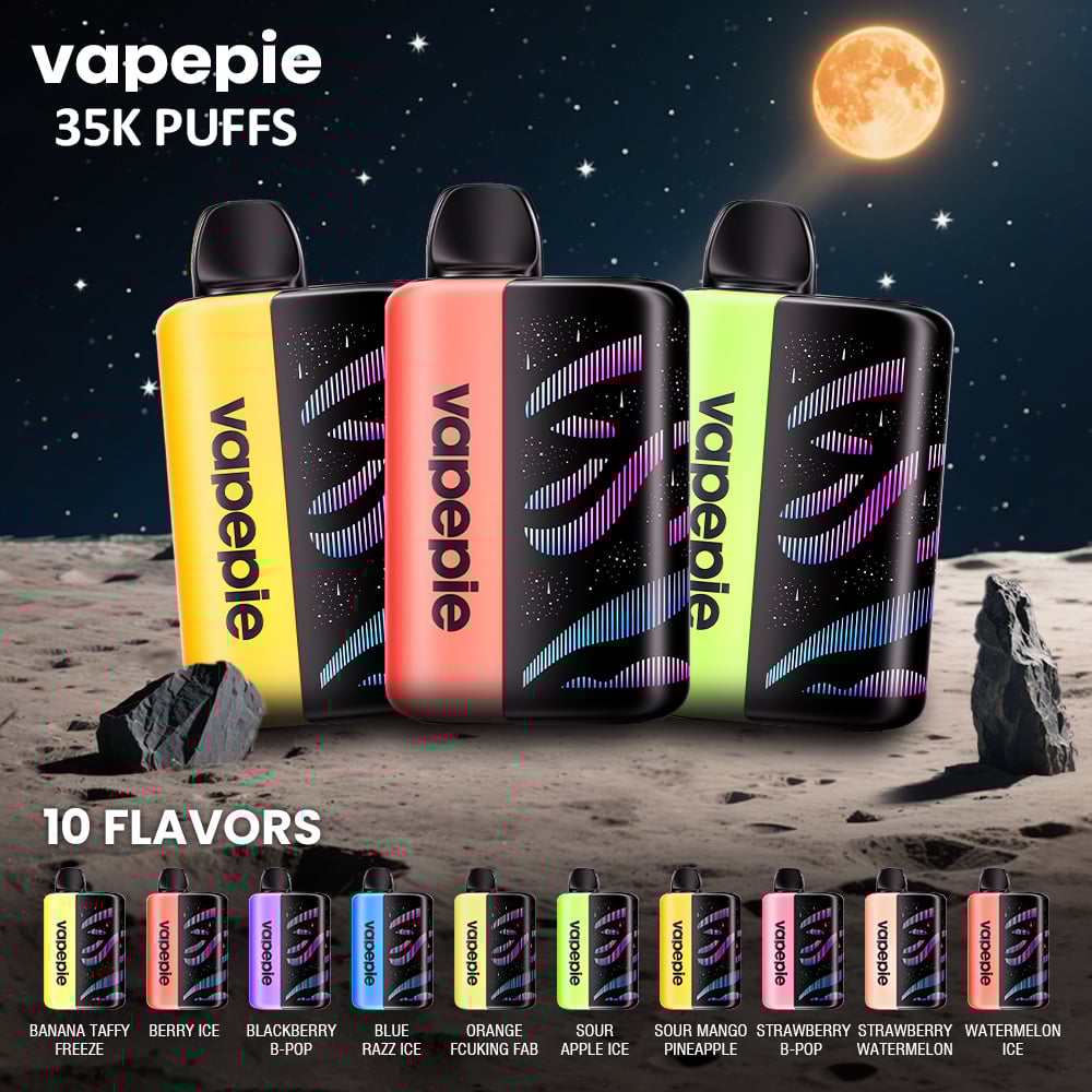 🌟VAPEPIE Galactic Gleam 35000 Puffs Vape –  Gebogener Bildschirm und mas