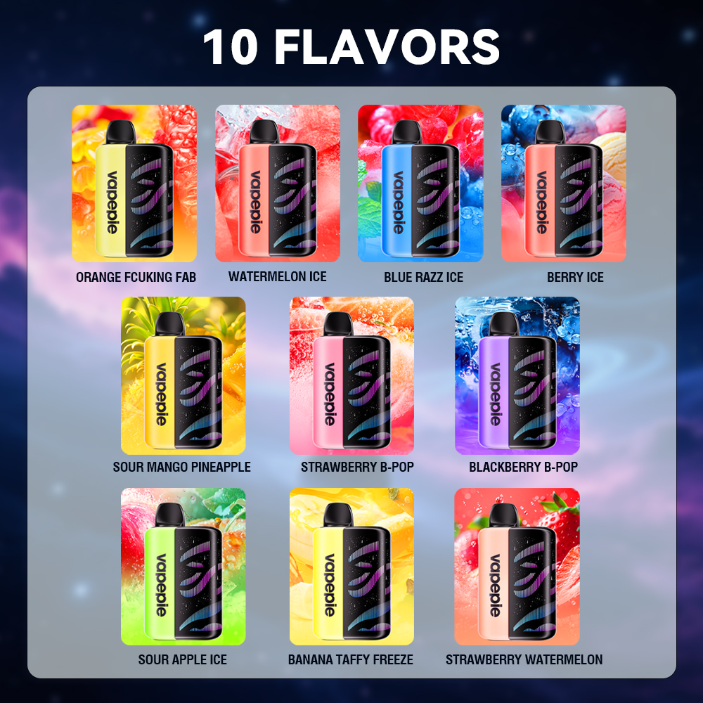 🌟VAPEPIE Galactic Gleam 35000 Puffs Vape –  Gebogener Bildschirm und mas