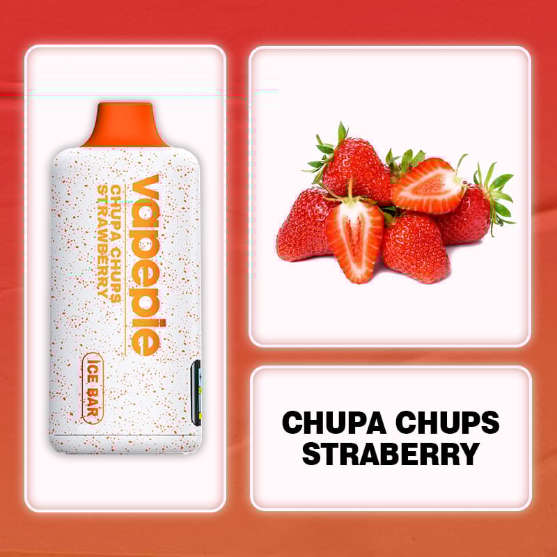 CHUPA CHUPS STRABERRY & VAPEPIE PowerGo 9800 PUFFS