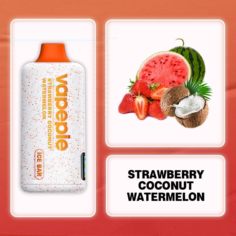 STRAWBERRY COCONUT WATERMELON & VAPEPIE PowerGo 9800 PUFFS