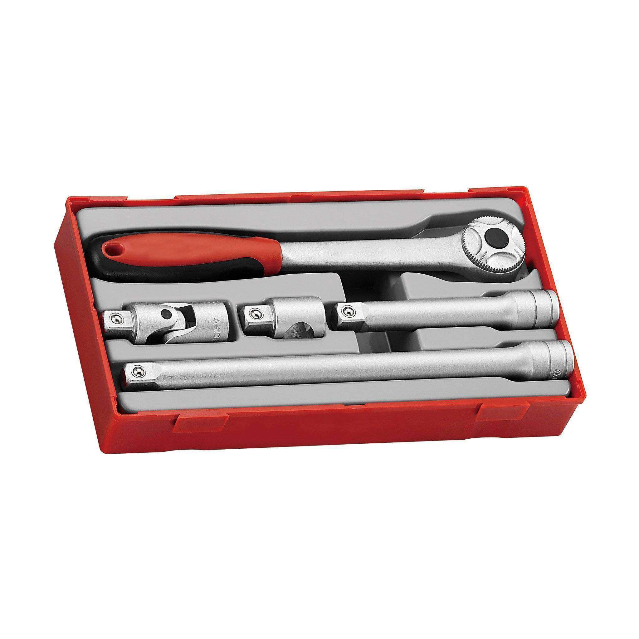 5 Piece 1/2 Drive Ratchet & Accessories Set Tool Tray With 72 Teeth Ra TOOL