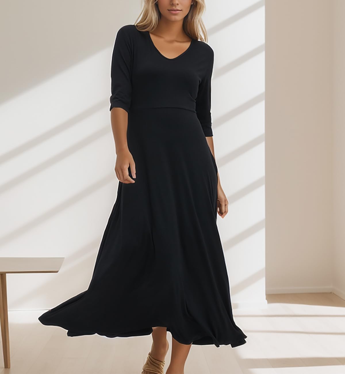 Maxi Dress for Women Casual Loose Beach Dresses with Pockets for 2024