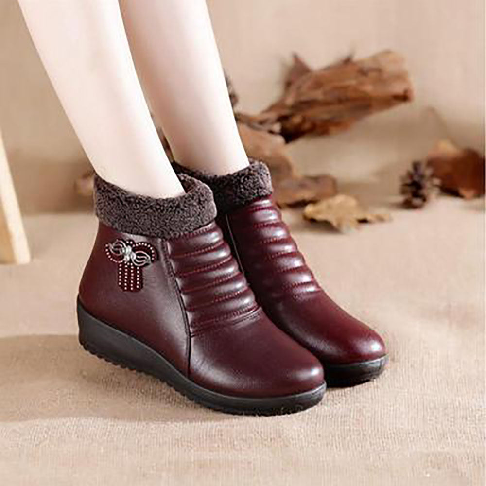 Castillotigo ™ Otoño e invierno nuevos zapatos de cuero polar para mujer