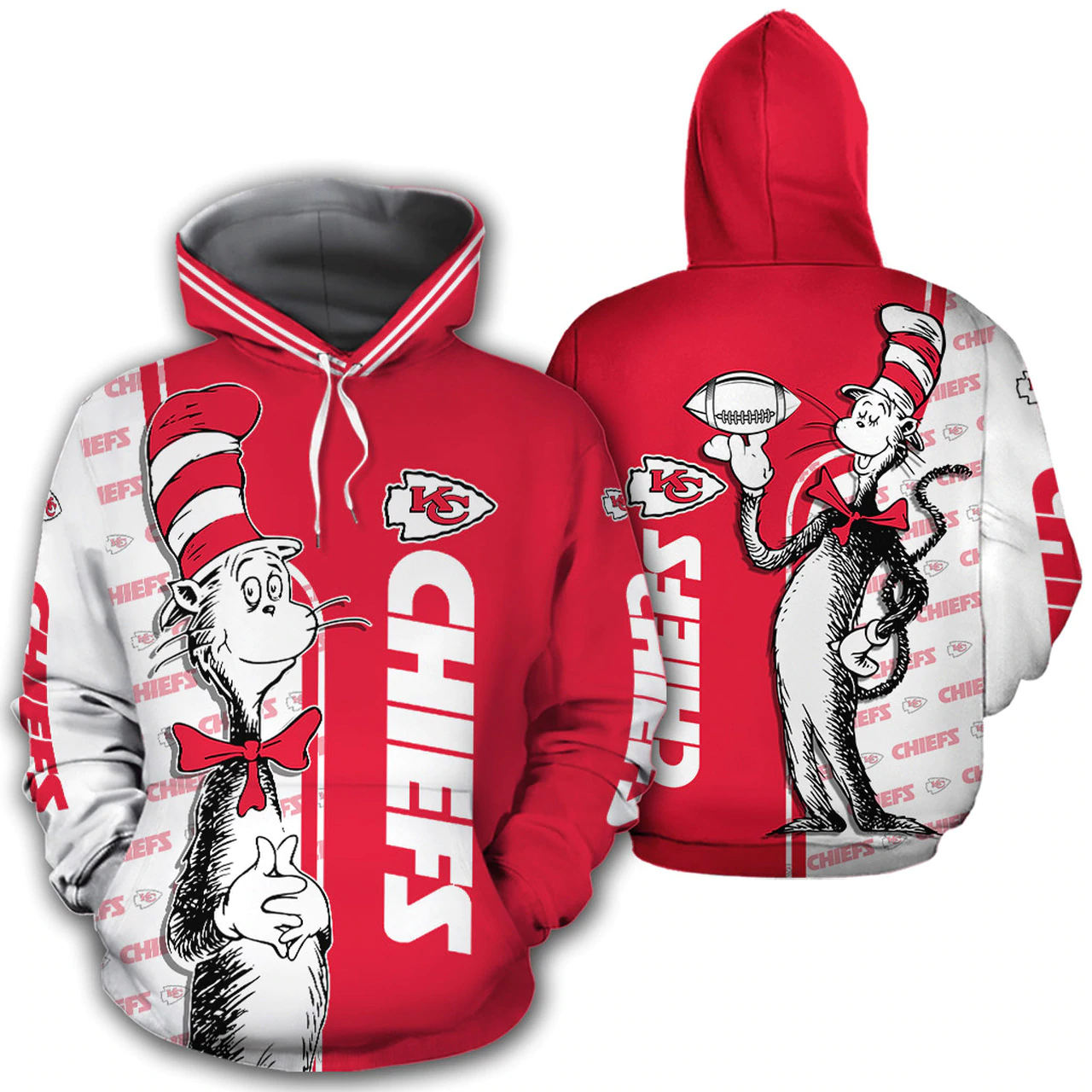 KANSAS CITY CHIEFS 3D HOODIE KKCC013