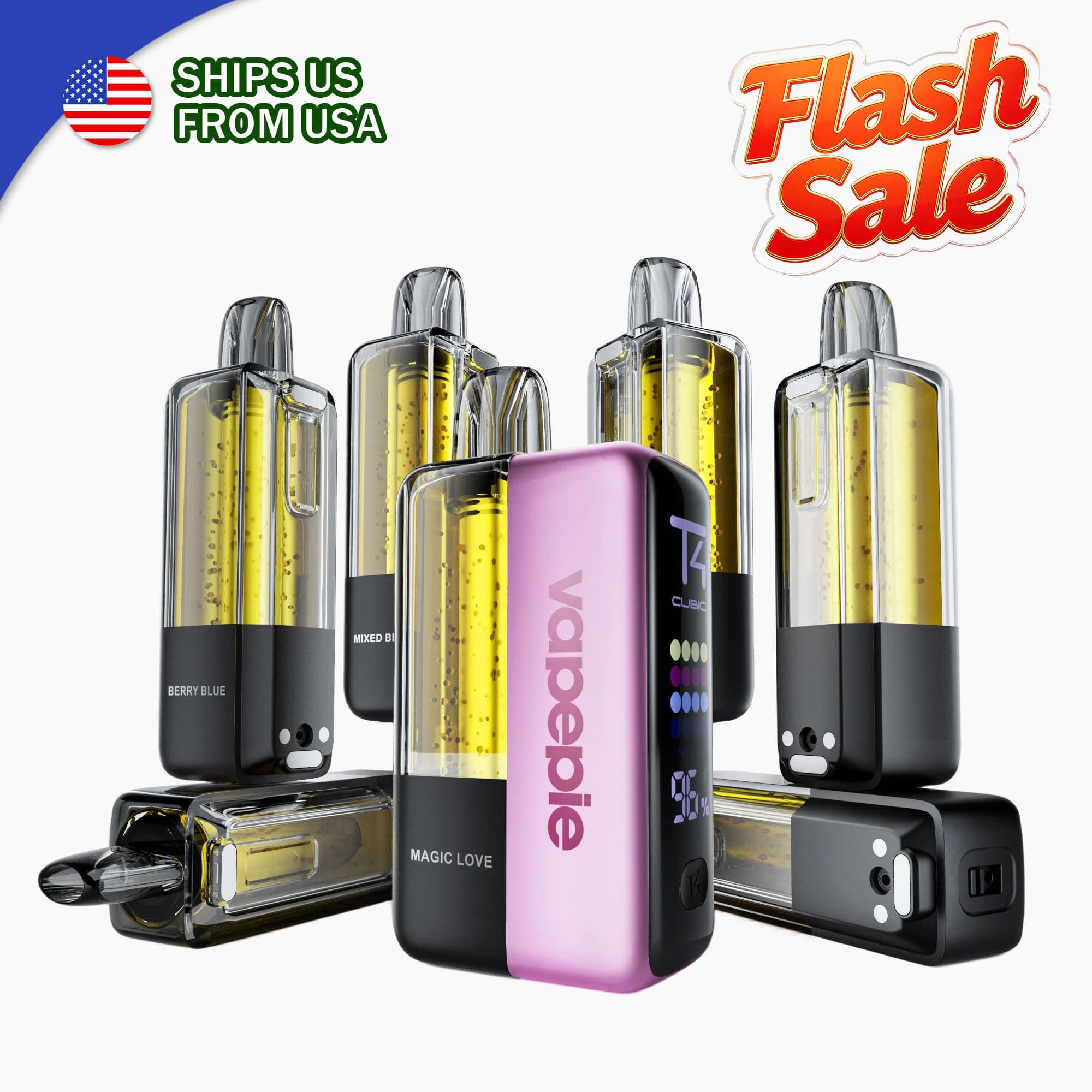 VAPEPIE Ultra X 15000 Puffs – Complete Starter Kit – 1 Device + 7 Pods【U.S. Warehouse Deals】