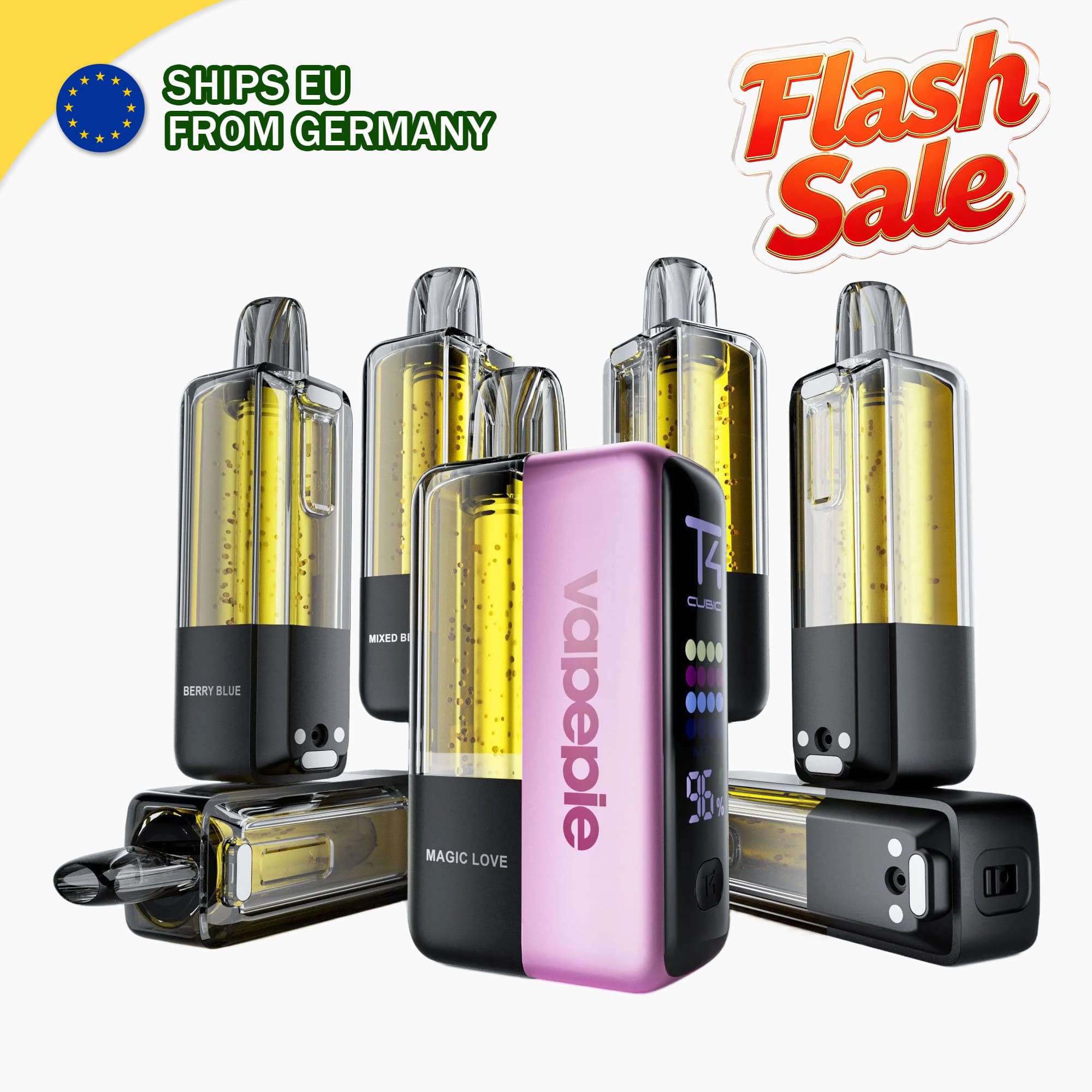 VAPEPIE Ultra X 15000 Puffs – Complete Starter Kit – 1 Device + 7 Pods【German Warehouse Deals】