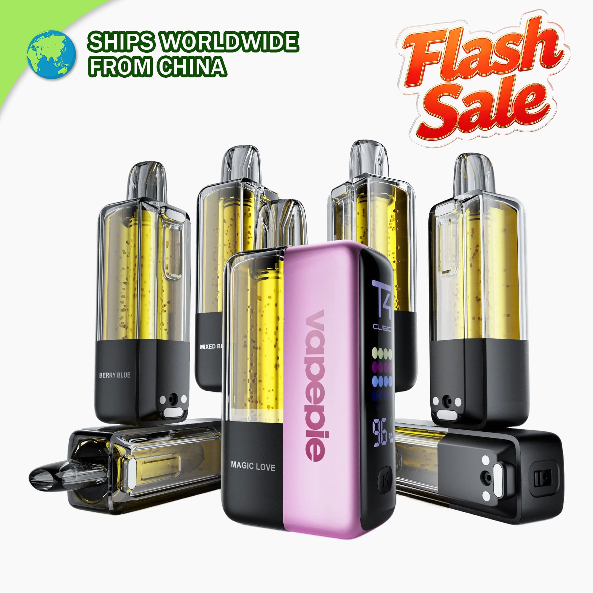 VAPEPIE Ultra X 15000 Puffs [Complete Starter Kit – 1 Device + 7 Pods]