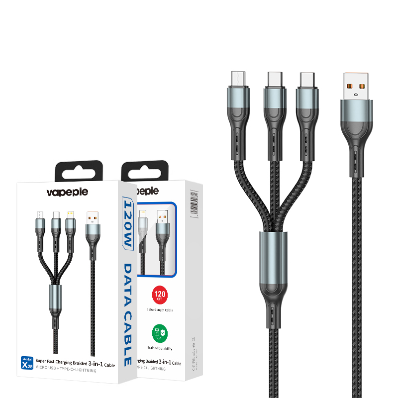 VAPEPIE – 3-in-1 LED Flow Light Charging Cable