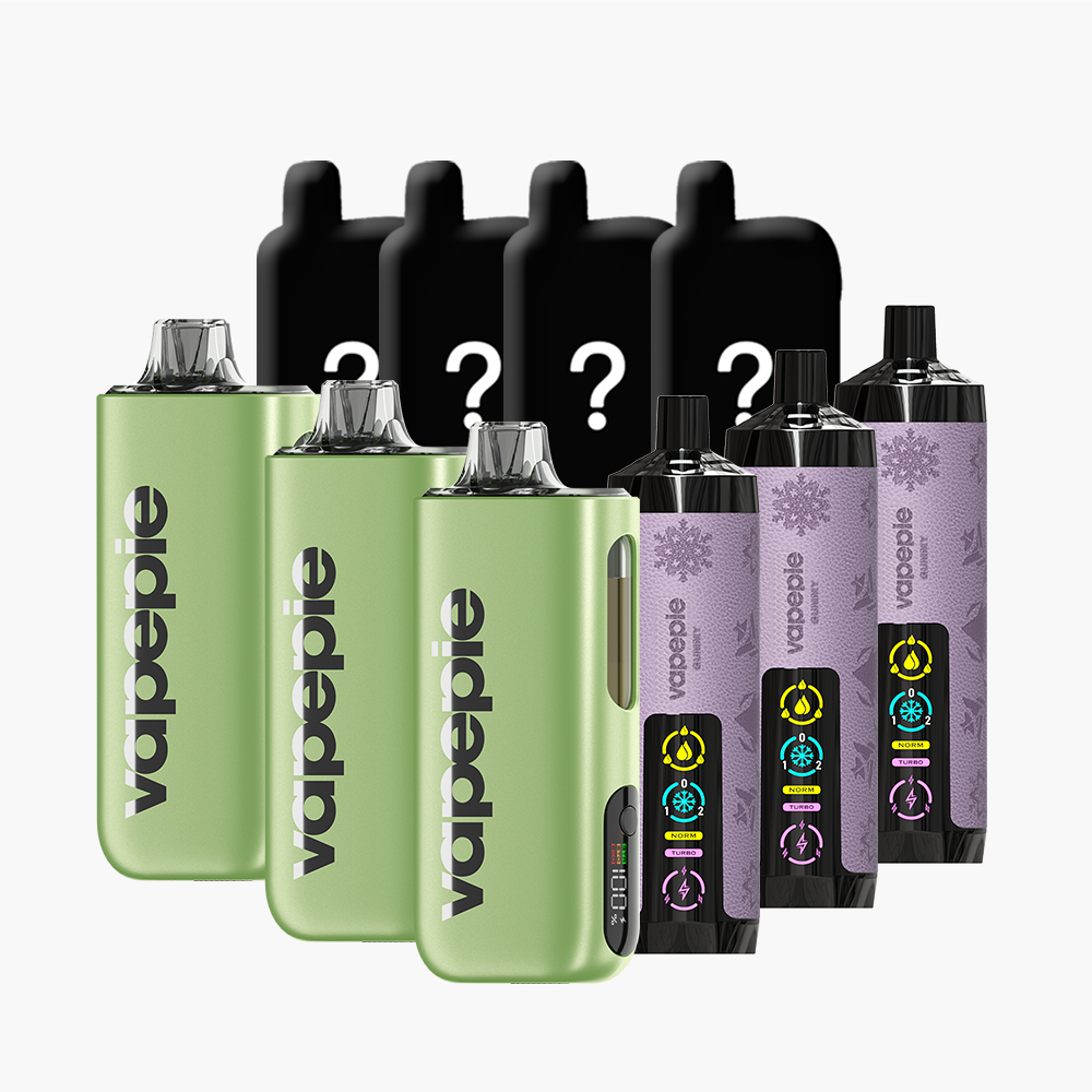 [Save 15%] Summer Holiday Stock-Up Packs – VAPEPIE  40000 Puffs＋VAPEPIE AirPush 20000 Puffs – Mystery Box【Exclusive U.S. Warehouse Deals】