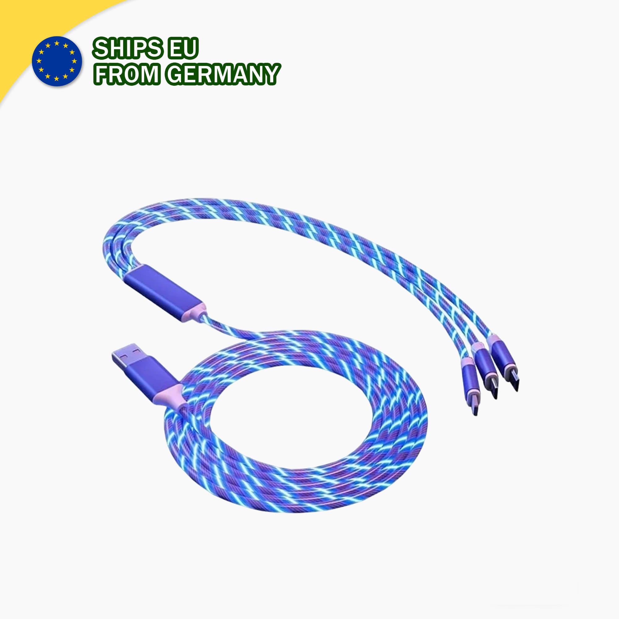 VAPEPIE 3-in-1 LED Flow Light Charging Cable【German Warehouse Deals】