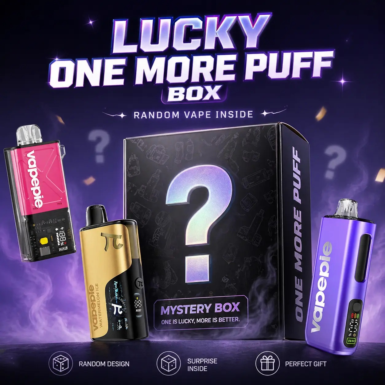 🌌 Lucky One More Puff Box (3PCS) — Premium Triple Pack【U.S. Warehouse Deals】