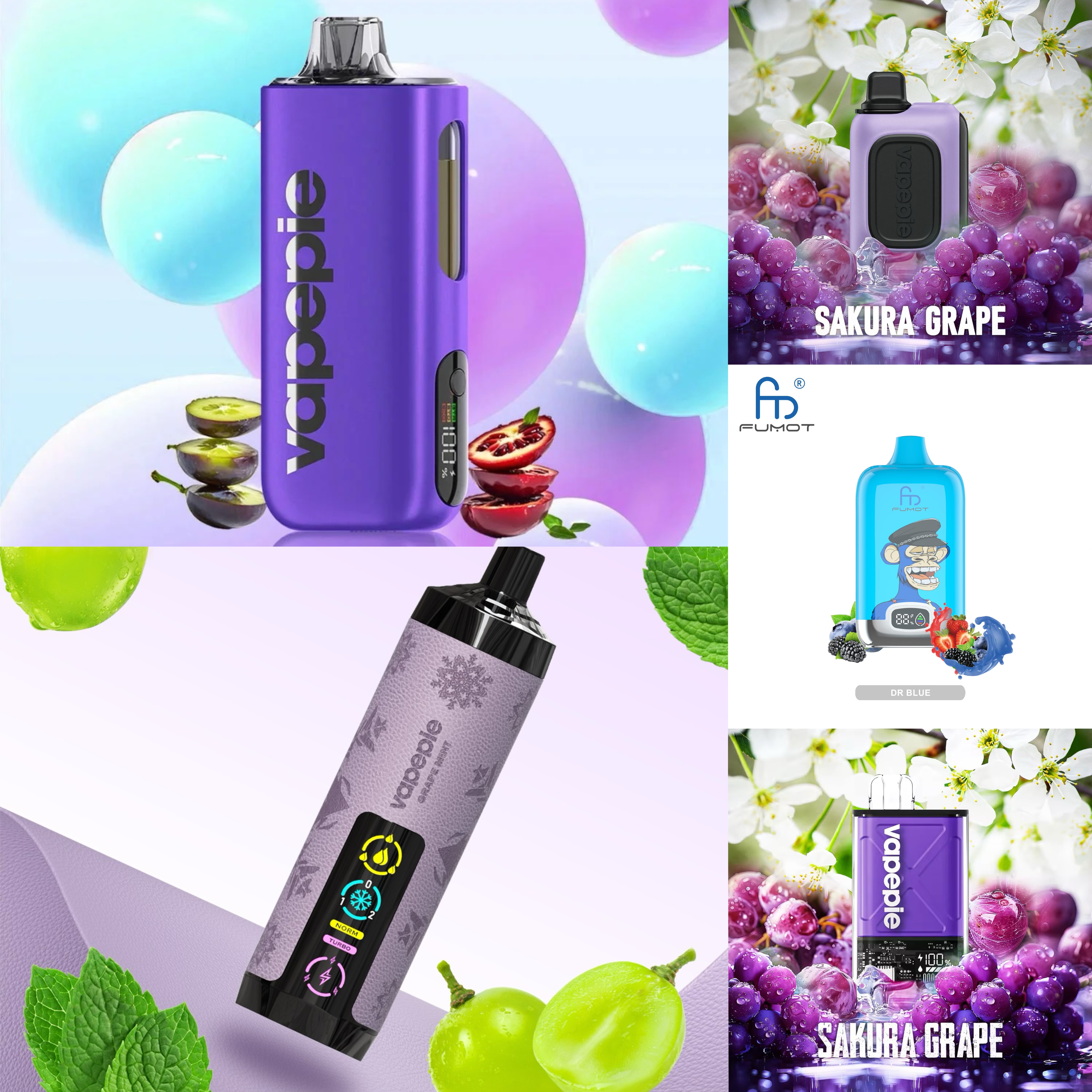 [🍑Save 18%] VAPEPIE Top 5 Flavor Combo Pack - 5PCS【Exclusive U.S. Warehouse Deals】