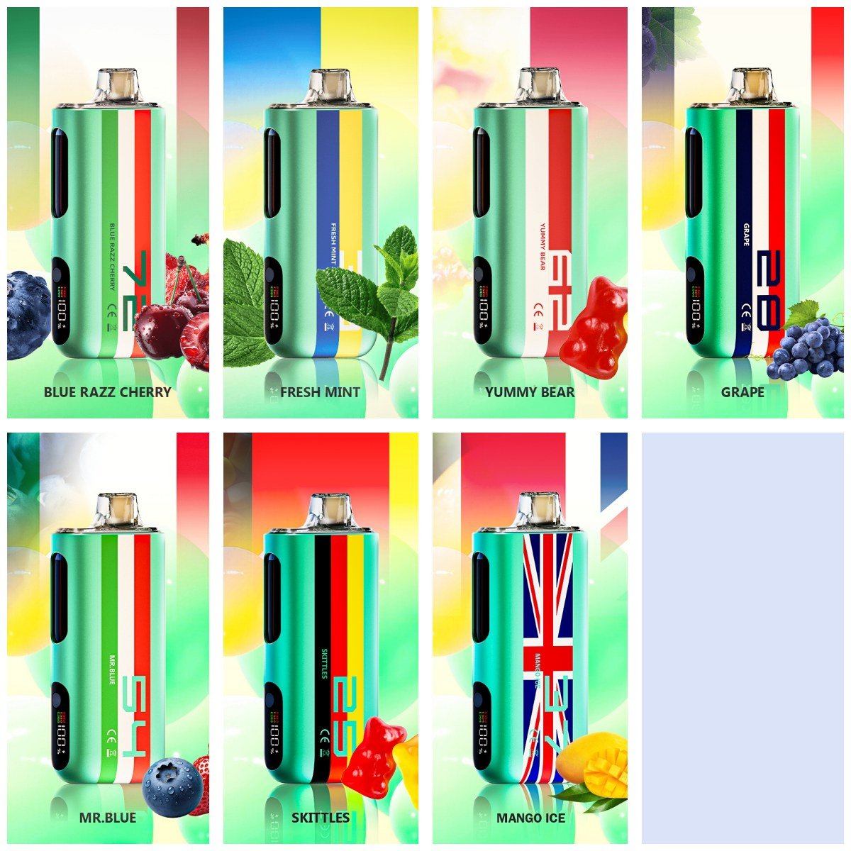 [7 New Flavors] VAPEPIE BigEmpire – Best Disposable Vape – 40000 Puffs, 25mL, Leak-Proof, Visible E-Liquid Window, Long-Lasting
