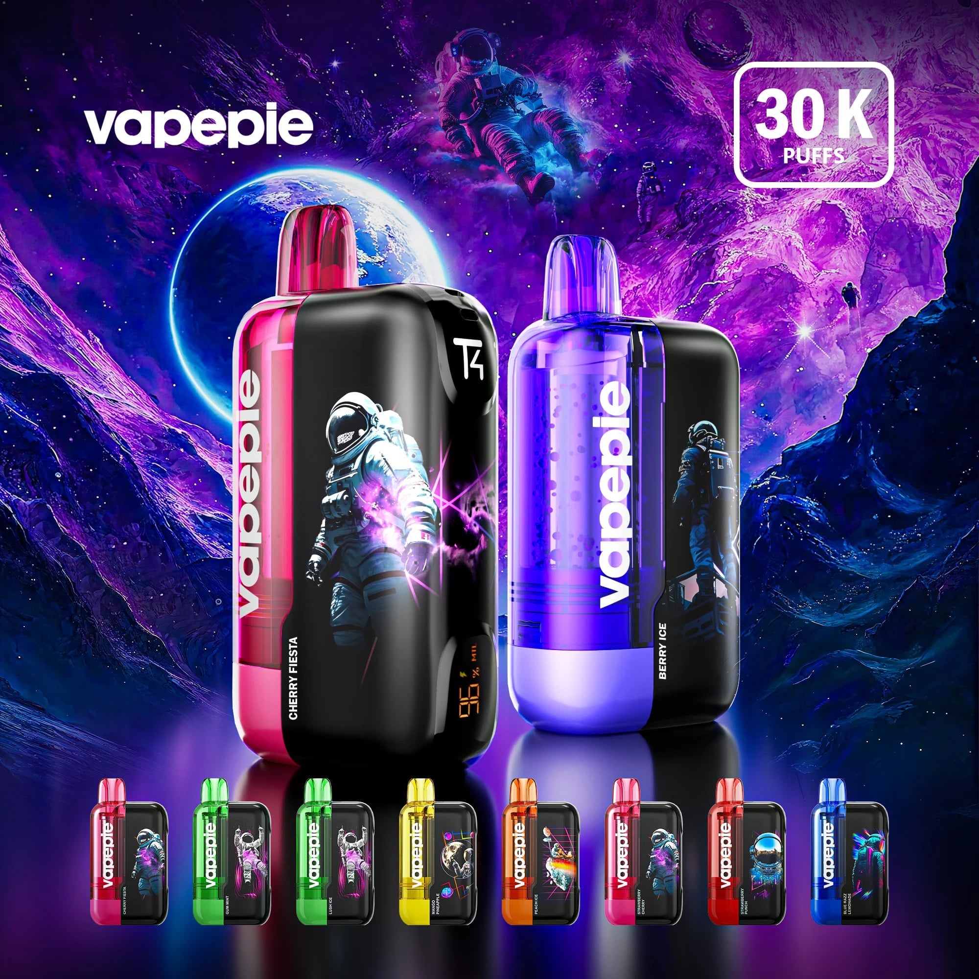 [Buy One, Get One Free] Blueberry Gum Flavor Vape丨Vapepie 30000 Puffs Ultra Phantom