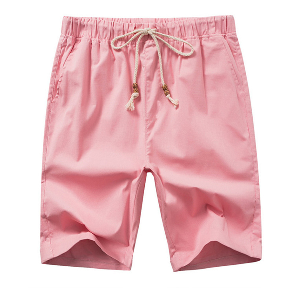 Castillotigo™ Pantalones cortos casuales de color sólido de talla grande para hombre de verano