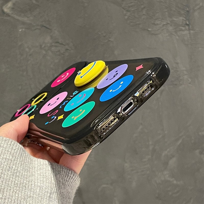 Smiley Mirror Holder Case For iphone