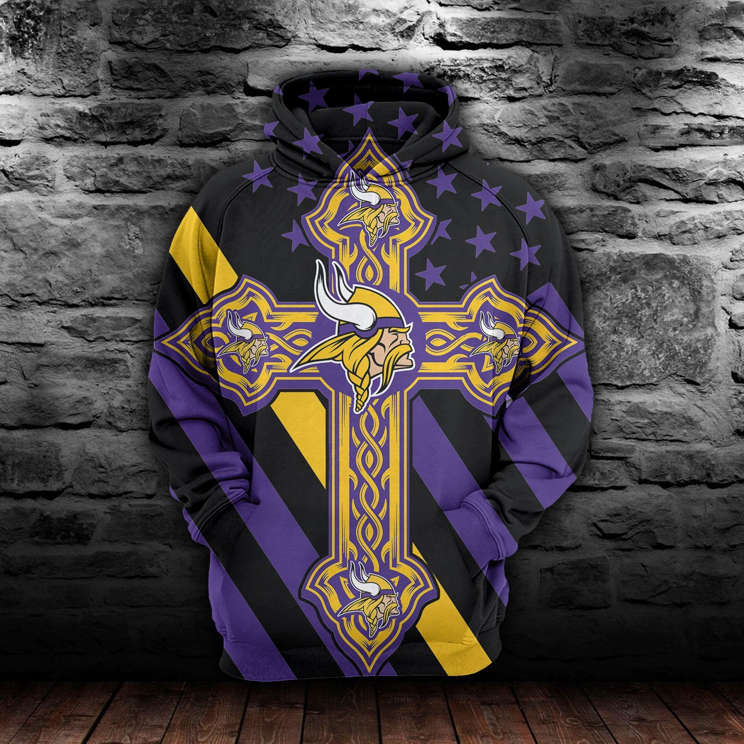 VIKINGS 3D HOODIE GOD