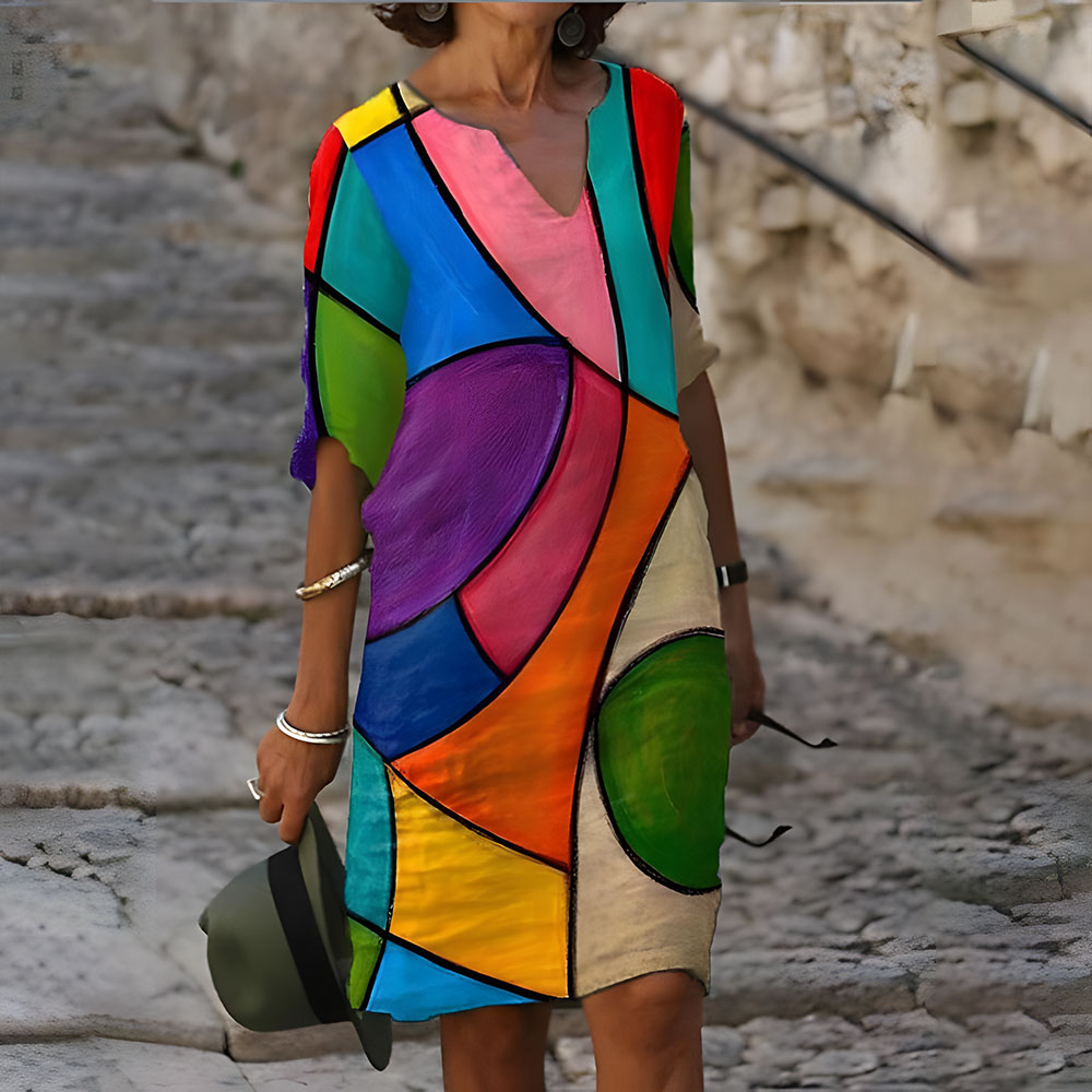 Castillotigo™ Vestido holgado con estampado abstracto