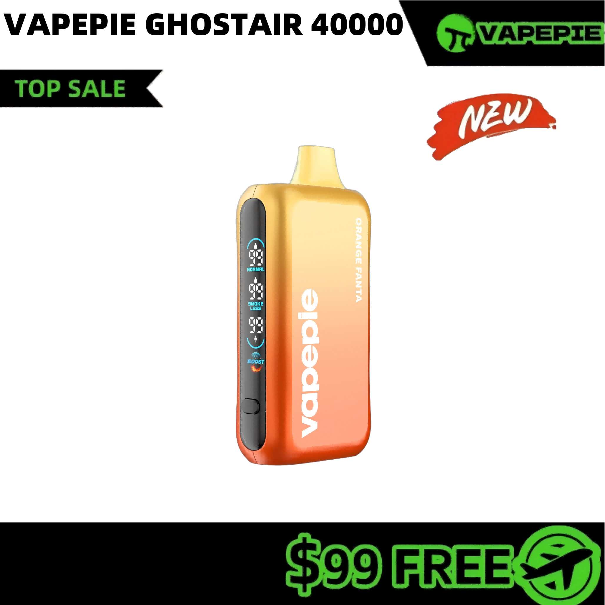 🚨 Just Dropped:VAPEPIE GHOSTAIR 40000 PUFFS – Smokeless Mode & Dual Tank Disposable Vape