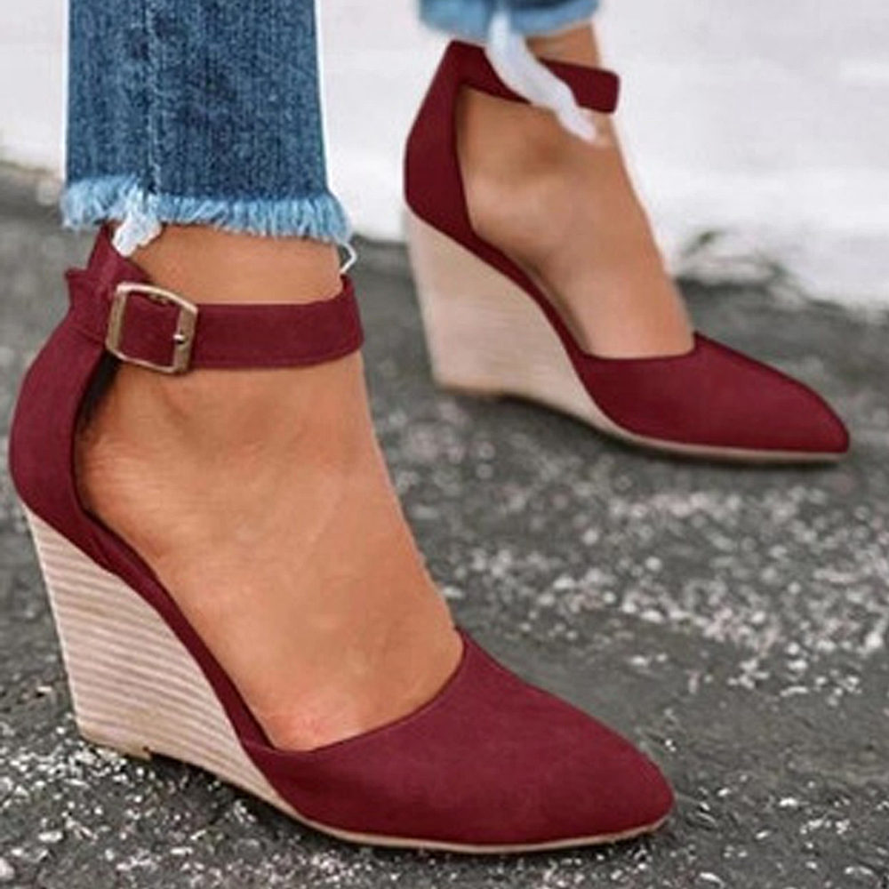 Castillotigo™ Sandalias con hebilla de cuña para mujer 2022