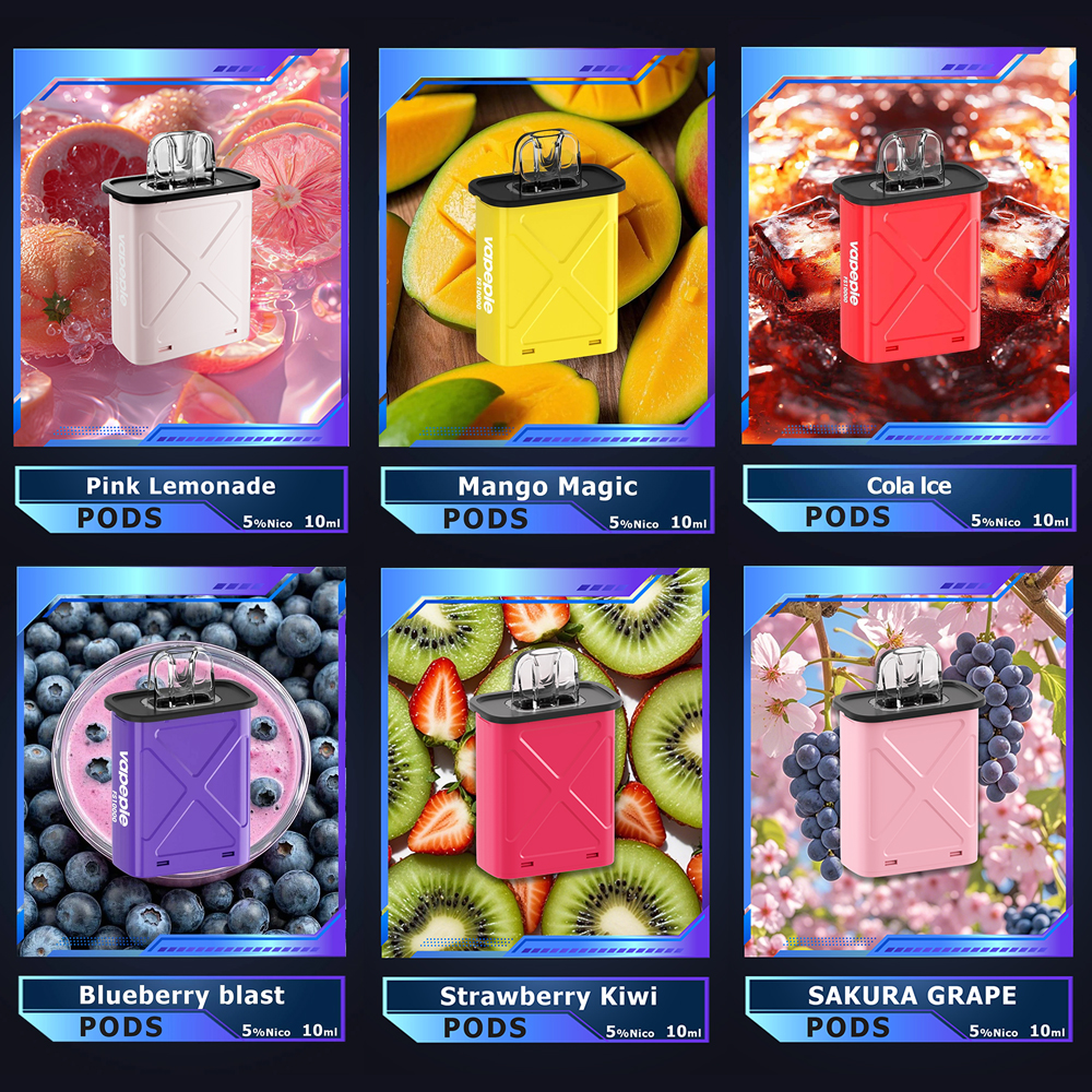 (MEL1) Vapepie 10000 Puffs Pod Bundle*6-Pack【ONLY POD】