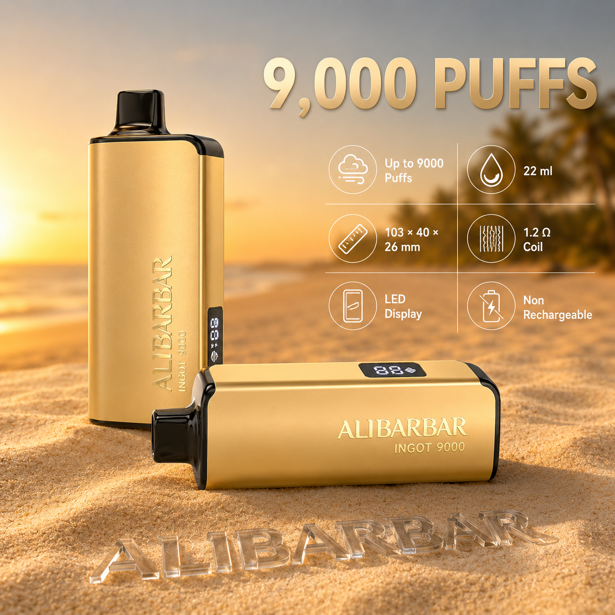 【3/5/7 unit packs | Free Shipping】ALIBARBAR INGOT 9000 Puffs Disposable Vape | Fast Australia Delivery