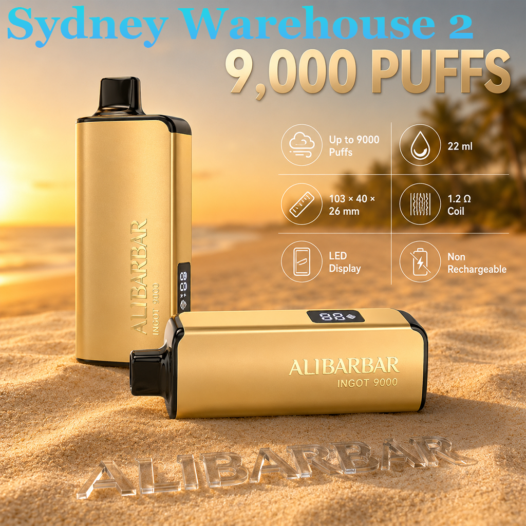 ALIBARBAR INGOT 9000 Puffs Disposable Vape | Sydney Warehouse 2 | Fast Australia Delivery