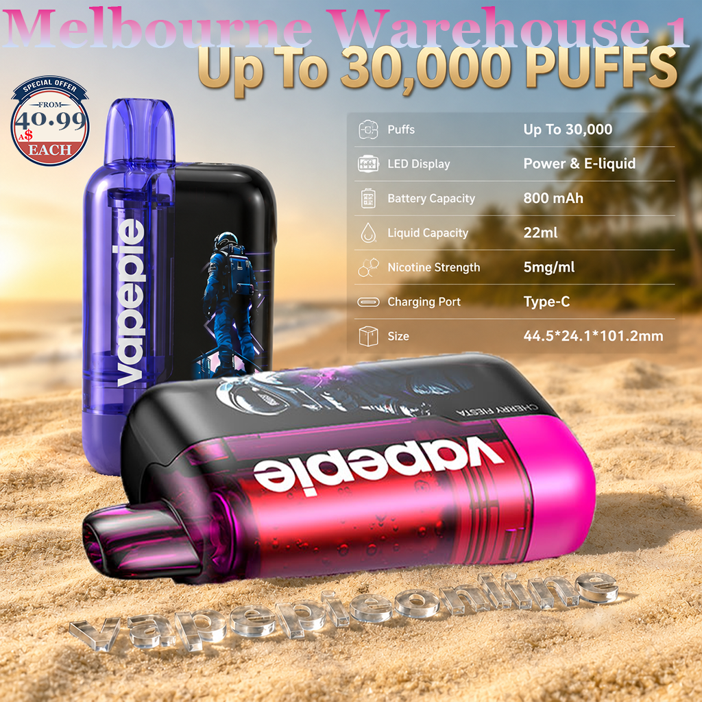 【3/5/7/10 unit packs | Free Shipping】Vapepie Ultra Phantom 30000 Puff Disposable Vape | Melbourne Warehouse 1 | Fast Australia Delivery