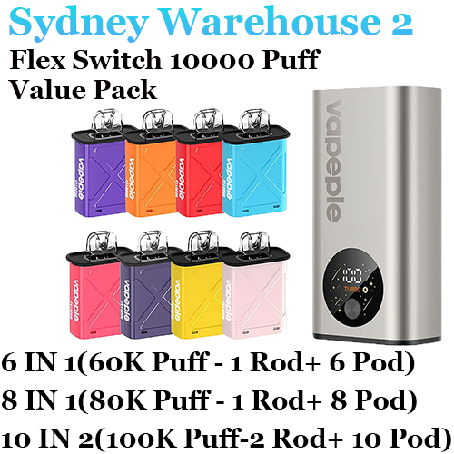 Vapepie FlexSwitch 10000 Puff Value Package | Sydney Warehouse 2 | 5–7 Day Delivery Australia