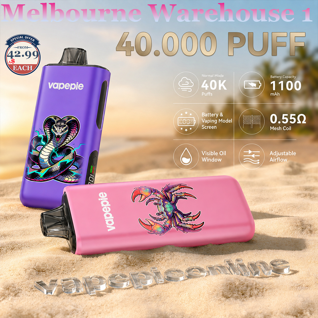 【3/5/7/10 unit packs | Free Shipping】VAPEPIE PRO 40000 Puffs Disposable Vape | Melbourne Warehouse 1 | 5–7 Day Delivery Australia