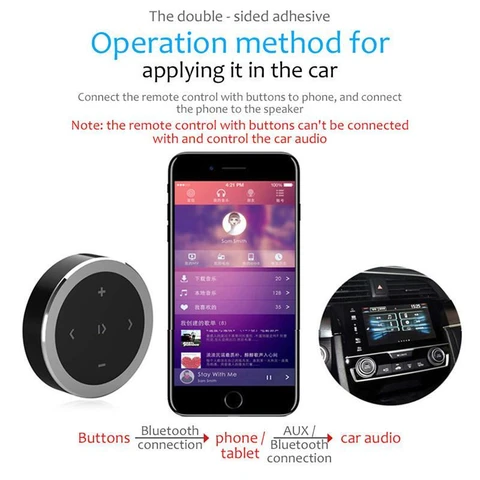 Bluetooth Steering Wheel Mobile Phone Remote Controller for Car