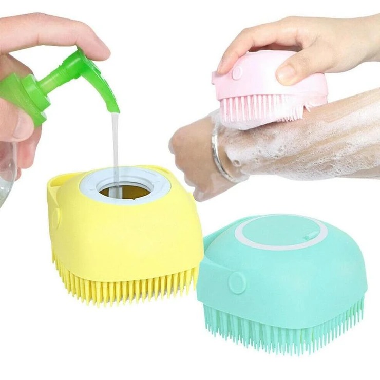 【BUY 2 GET 1 FREE】Silicone Massage Bath Brush Liquid Soap Dispenser