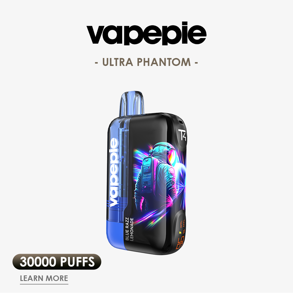 [NEW]VAPEPIE x TK 🌌 Ultra Phantom 30000 PUFFS  | USA Warehouse | Thick Clouds & 3D Curved Display