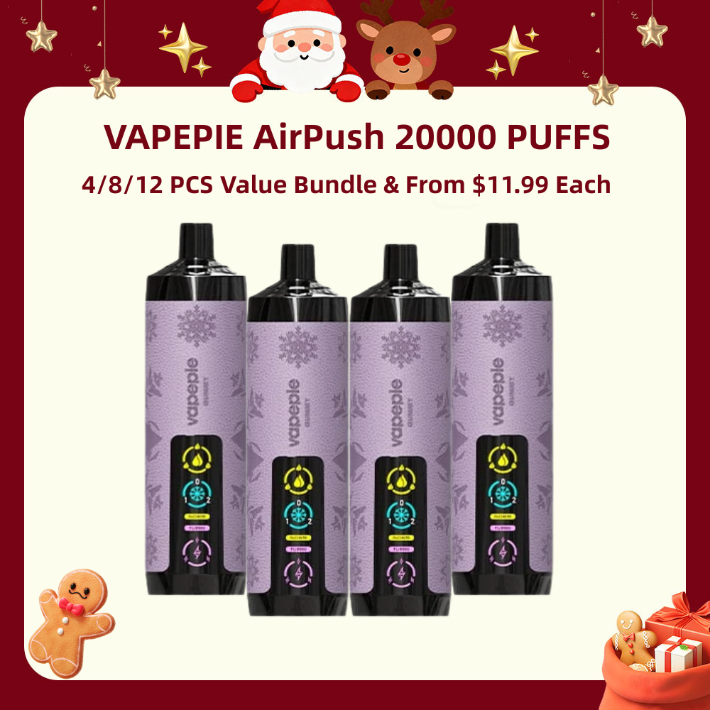 From $11.99 Each | VAPEPIE AirPush 20000 PUFFS  |  Value Bundle (4/8/12PCS)  | USA Warehouse