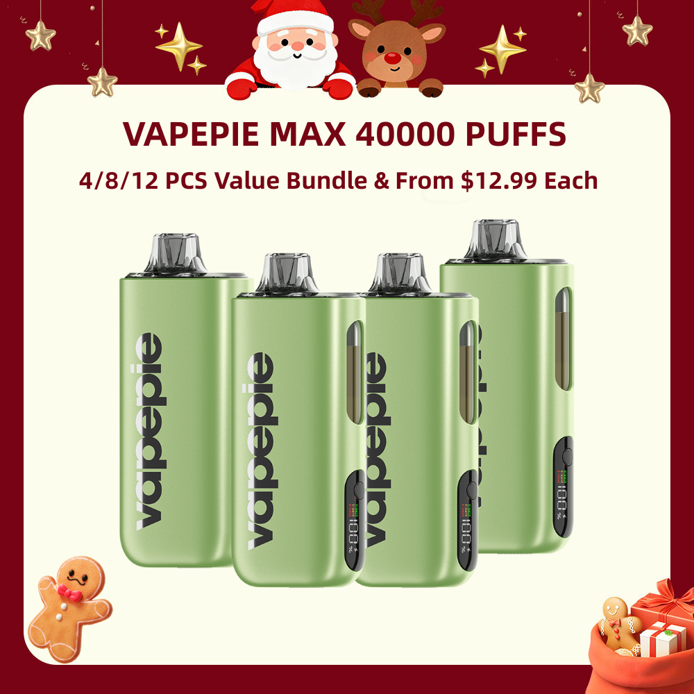From $12.99 Each | VAPEPIE MAX 40000 PUFFS | Value Bundle (4/8/12PCS) | USA Warehouse