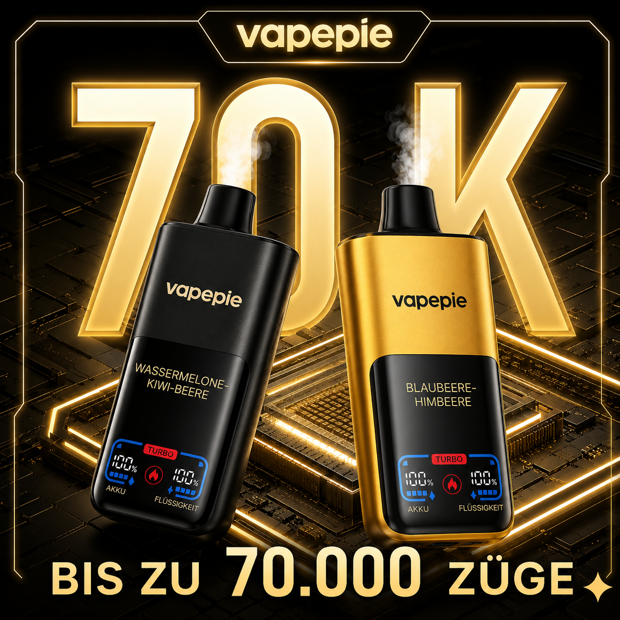 5,0% Intensität – VAPEPIE Titan (70.000 Einheiten) – Unser Spitzenreiter