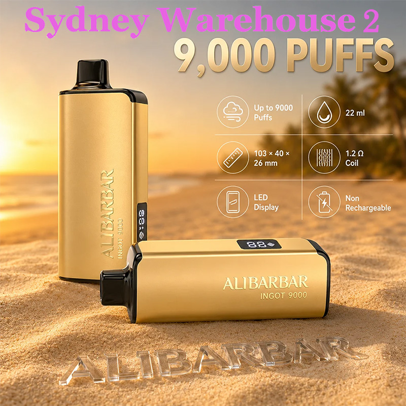 【3/5/7/10 unit packs | Free Shipping】Alibarbar Ingot 9000 Puffs Disposable Vape | Sydney Warehouse 2 | Fast Australia Delivery