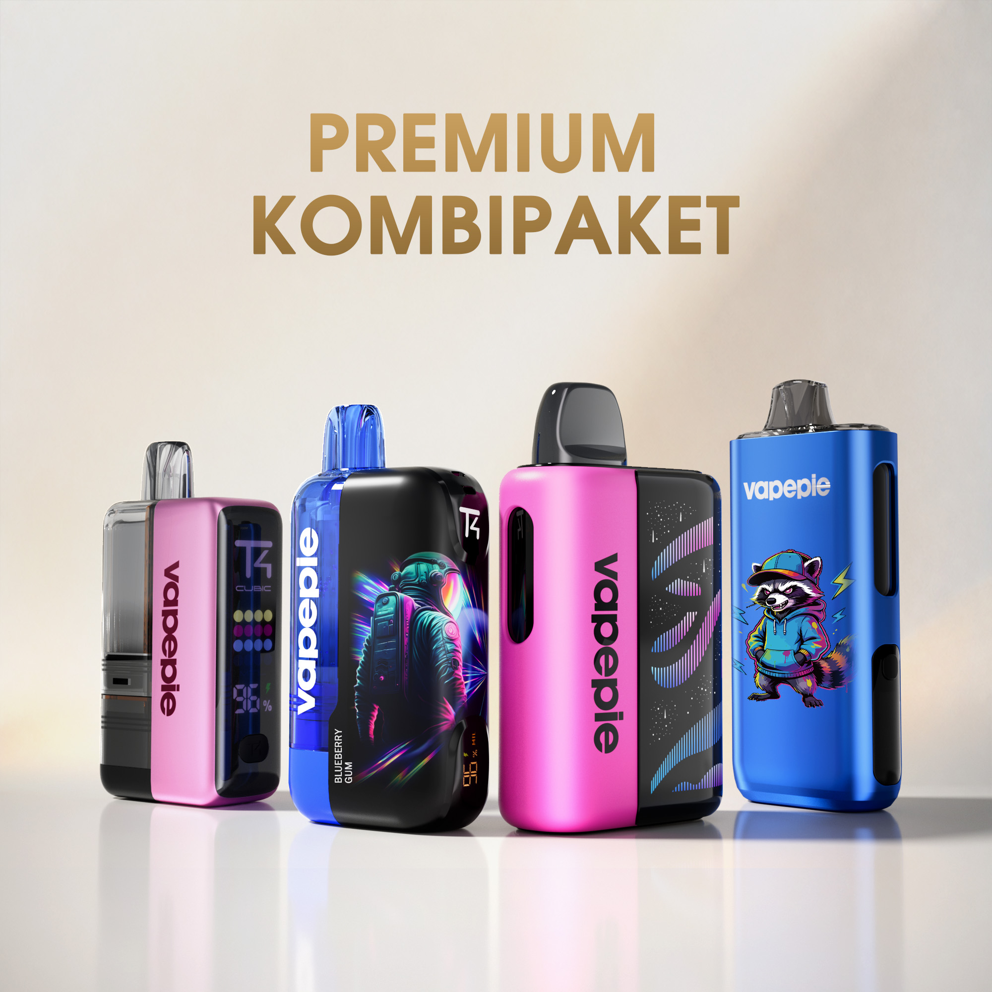 【Sparpaket】 Vapepie Ultimate Pack 120.000 Puffs (Big Empire & Galactic Gleam & Ultra Phantom & Ultra X) Einweg-Vape