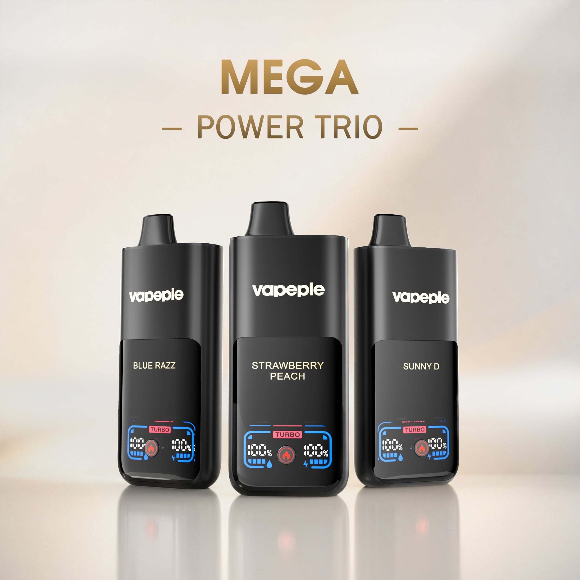 3/6 Stück Vapepie Mega Einweg-Vape, je 70.000 Puffs