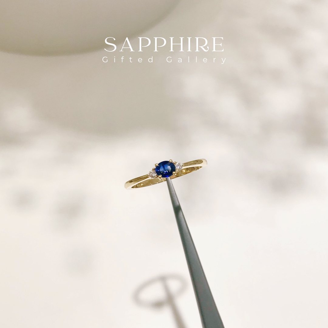 Sapphire x Diamond Ring by Gifted Gallery