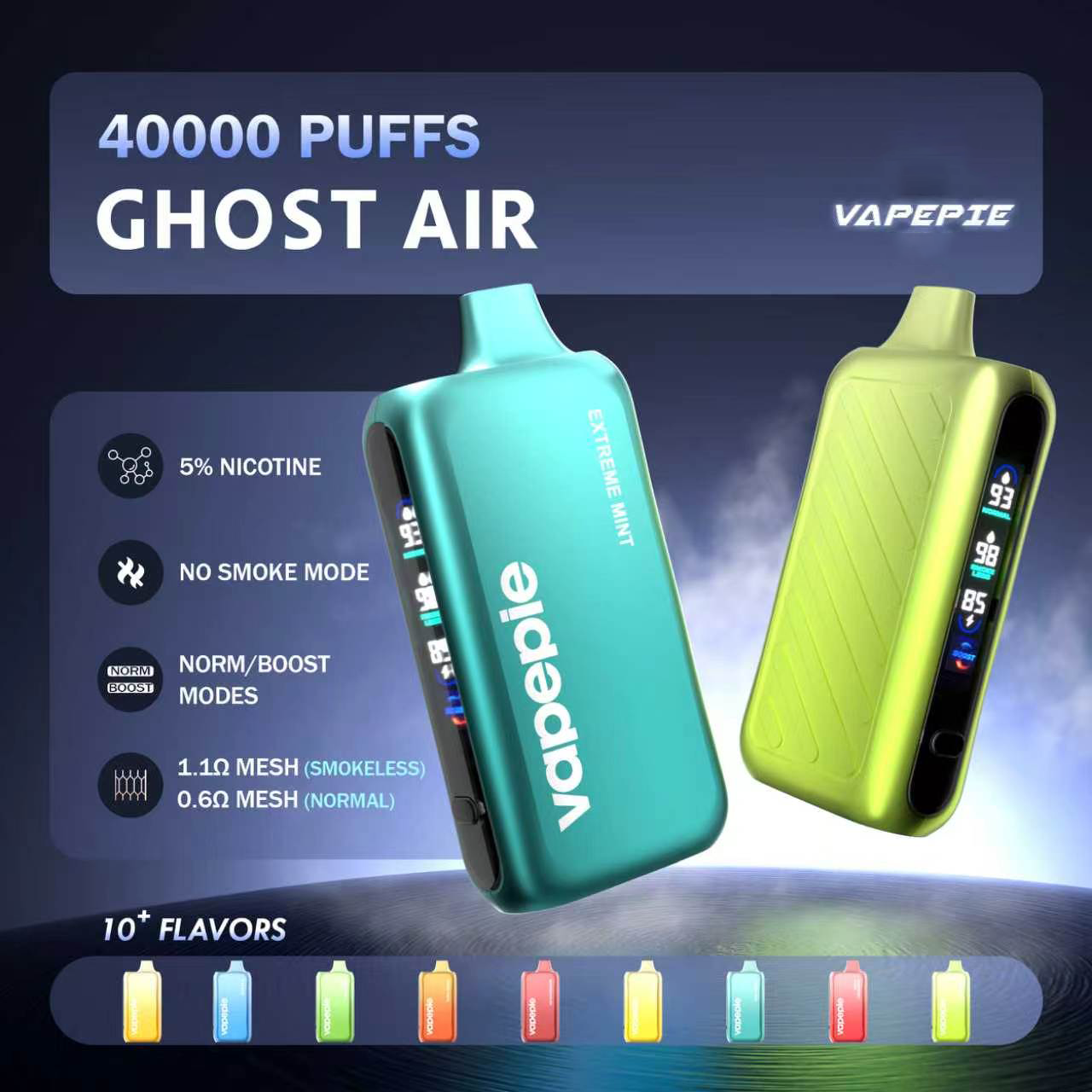 【3/5/7/10 unit packs | Free Shipping】 VAPEPIE GHOST AIR 40000 PUFFS