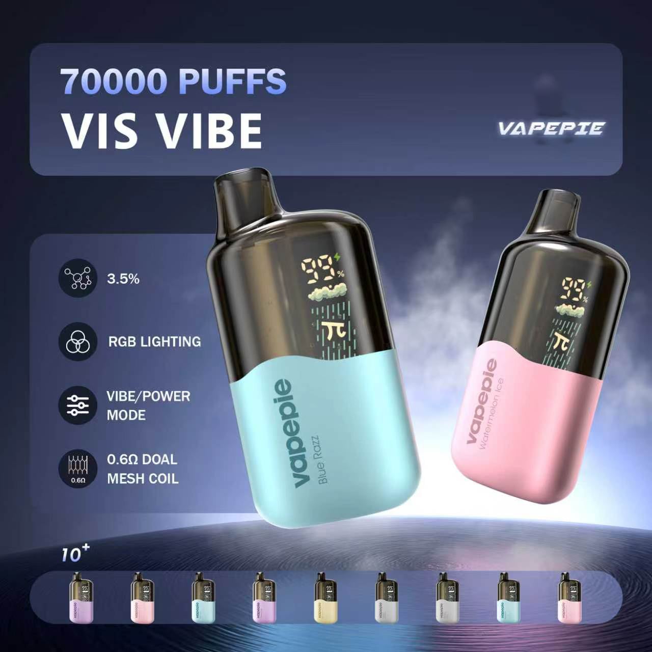 🔥Vapepie 70000 Vis Vibe 70000 Puffs