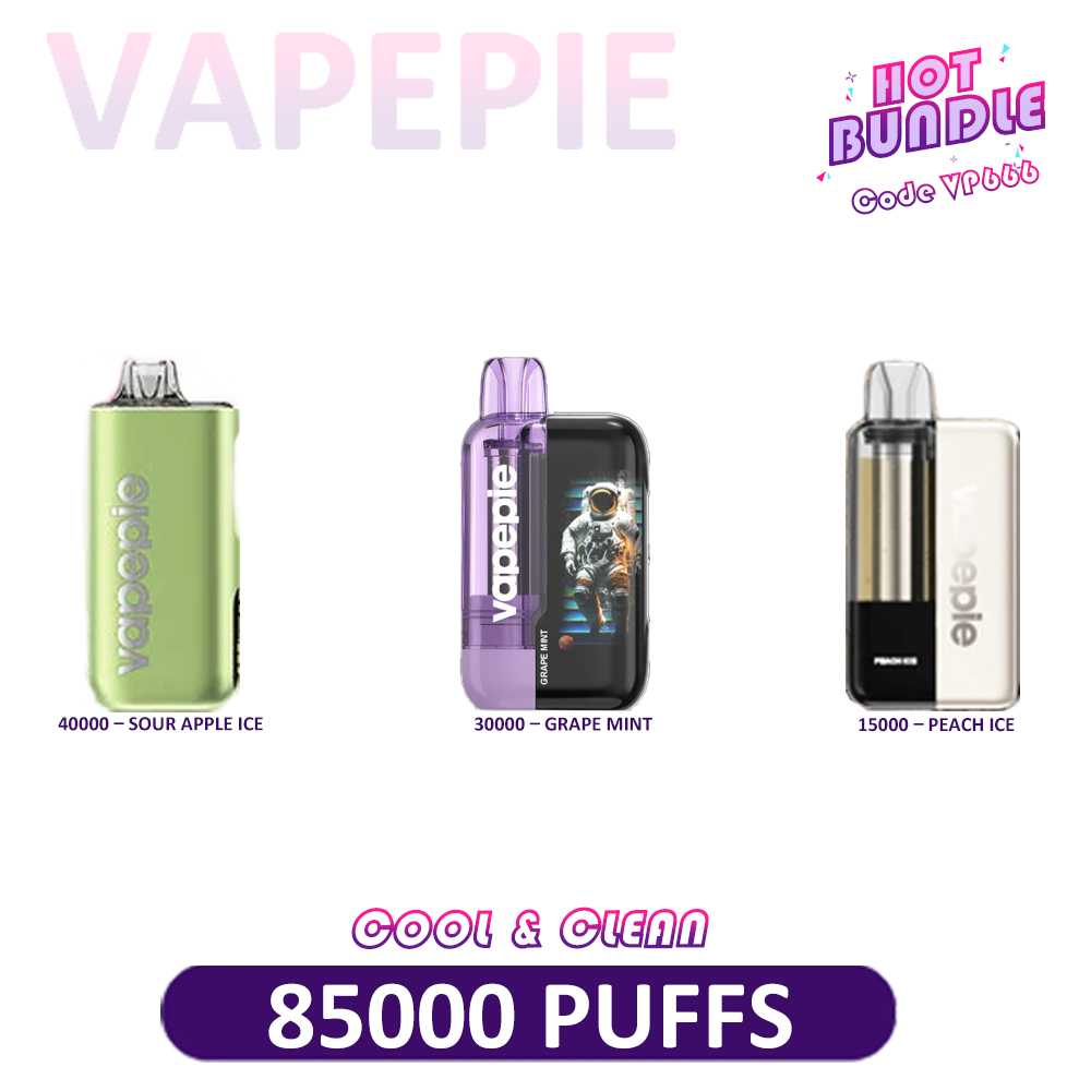 🔥VAPEPIE 3-Device Flavor Flight – Mixed Puff Levels